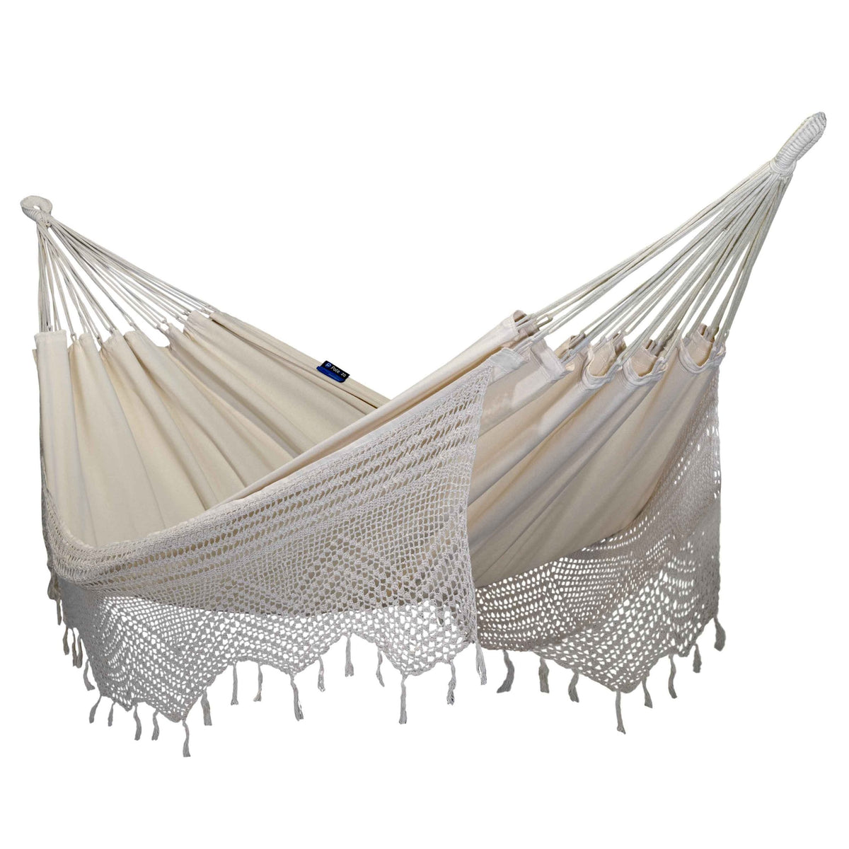 Hamac macramé 2 places coloris écru