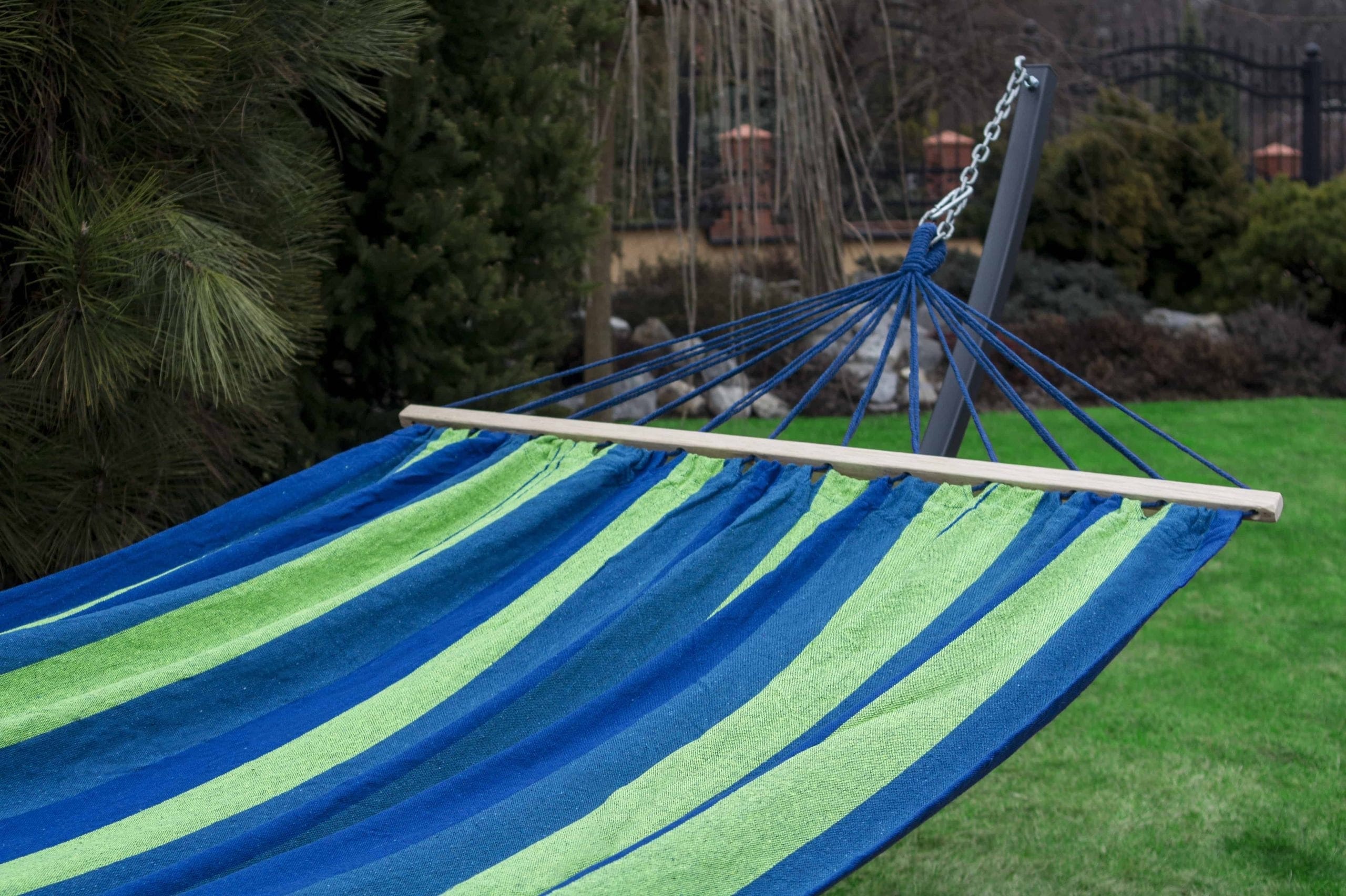 Hamac double sur pied avec barre transversales | NatureHamac ACADIA XL