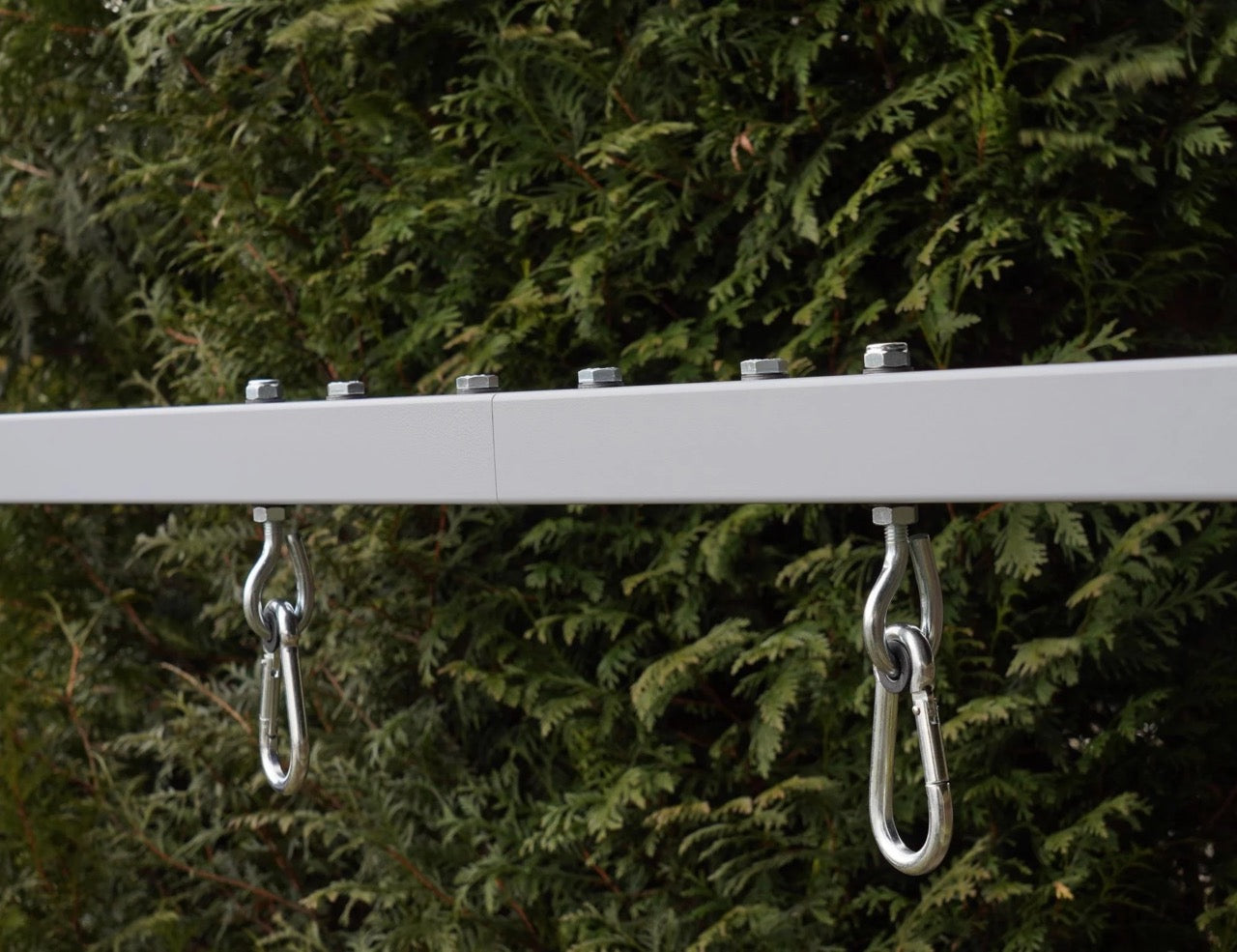 Balançoire de jardin double en graphite + nid de cigogne et balançoire rouge/vert/bleue