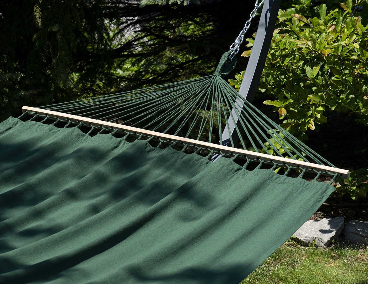 Hamac Merida 215 x 160 cm à barres en bois - 4 coloris