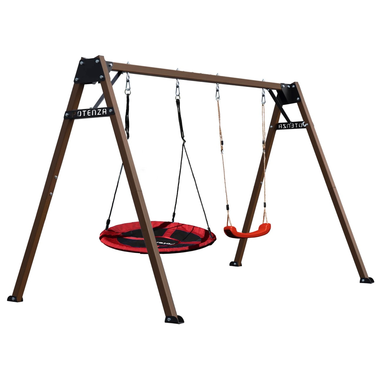 Balançoire de jardin double | NatureHamac marron