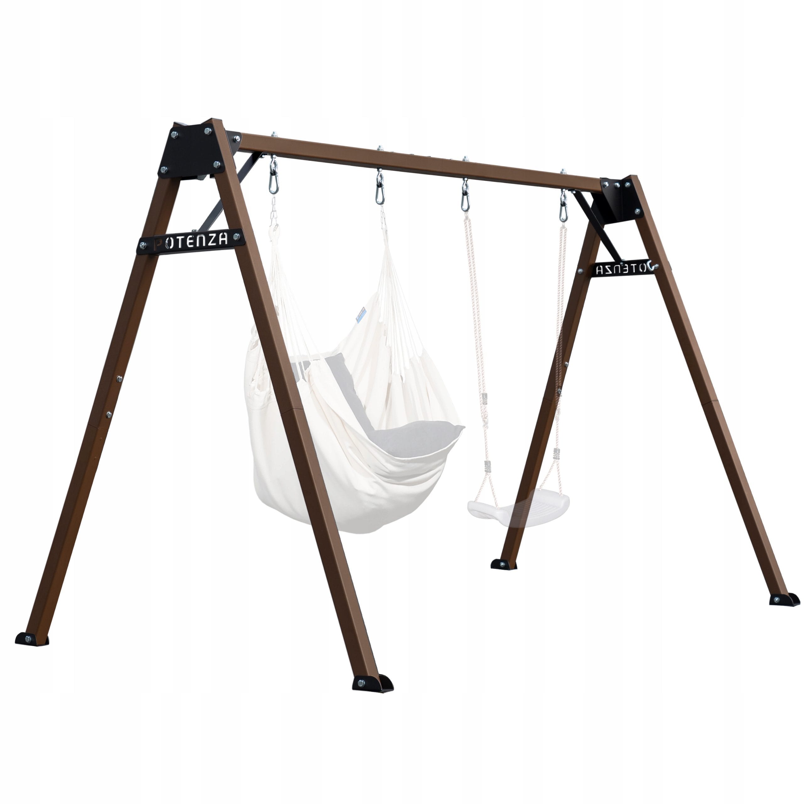 Balançoire double de jardin | NatureHamac Marron