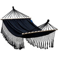 Hamac à franges noir avec barres transversales  | NatureHamac SANTIA XL