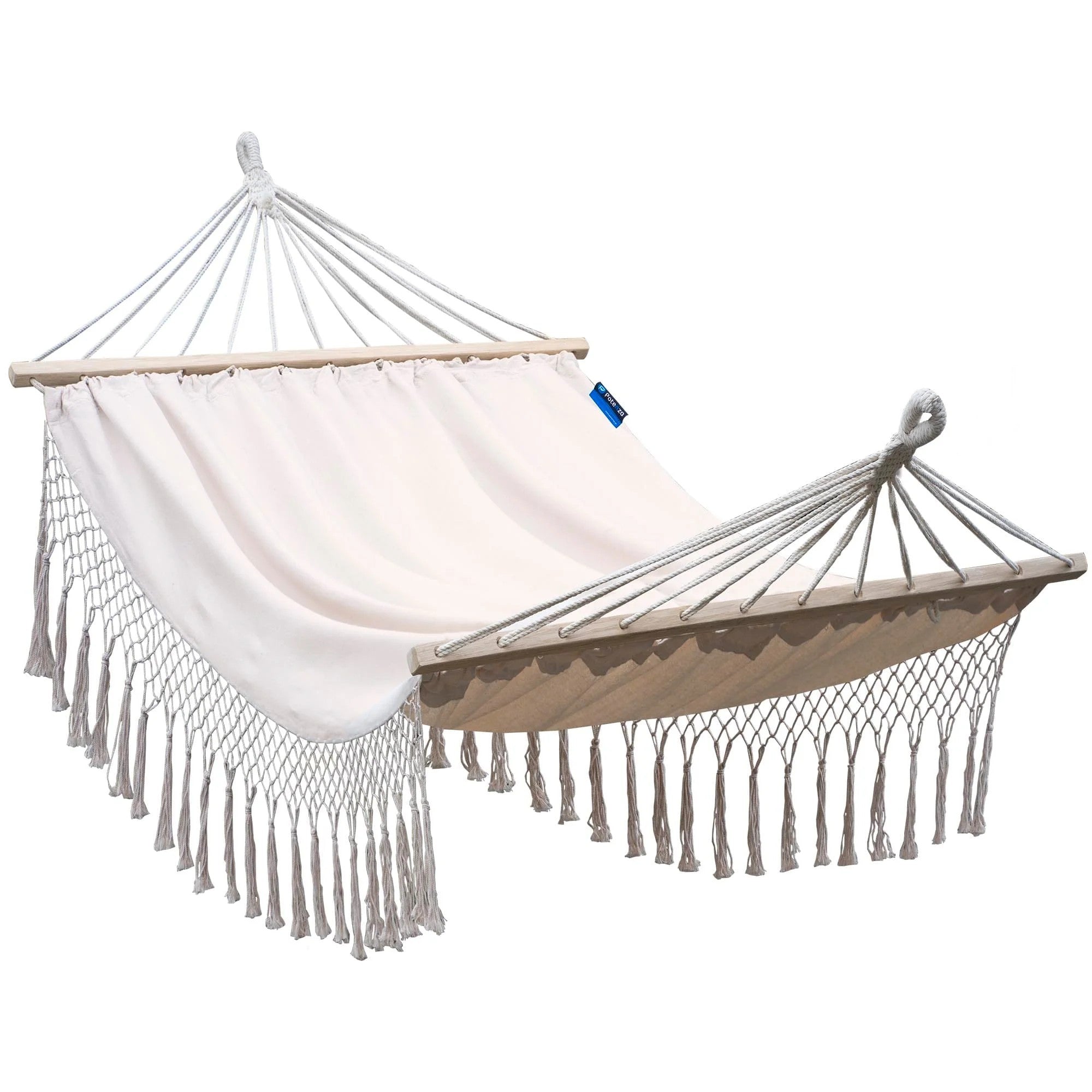 Hamac à franges noir avec barres transversales  | NatureHamac SANTIA XL