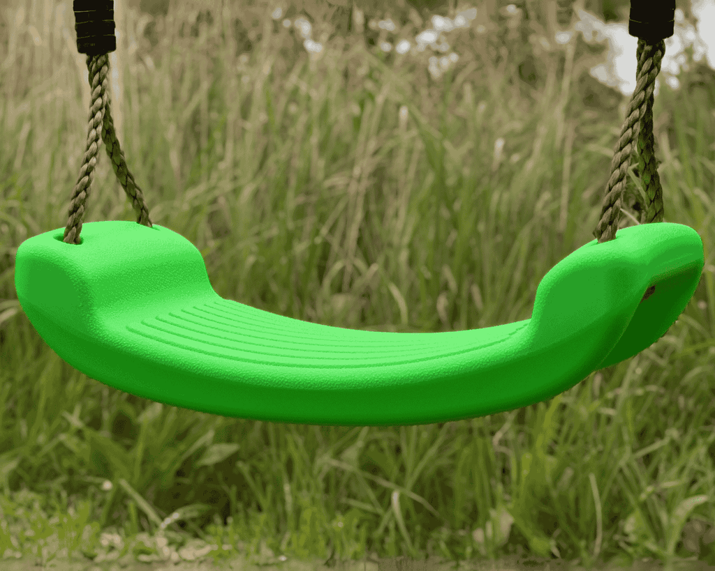 Balançoire de jardin double en graphite + nid de cigogne et balançoire rouge/vert/bleue