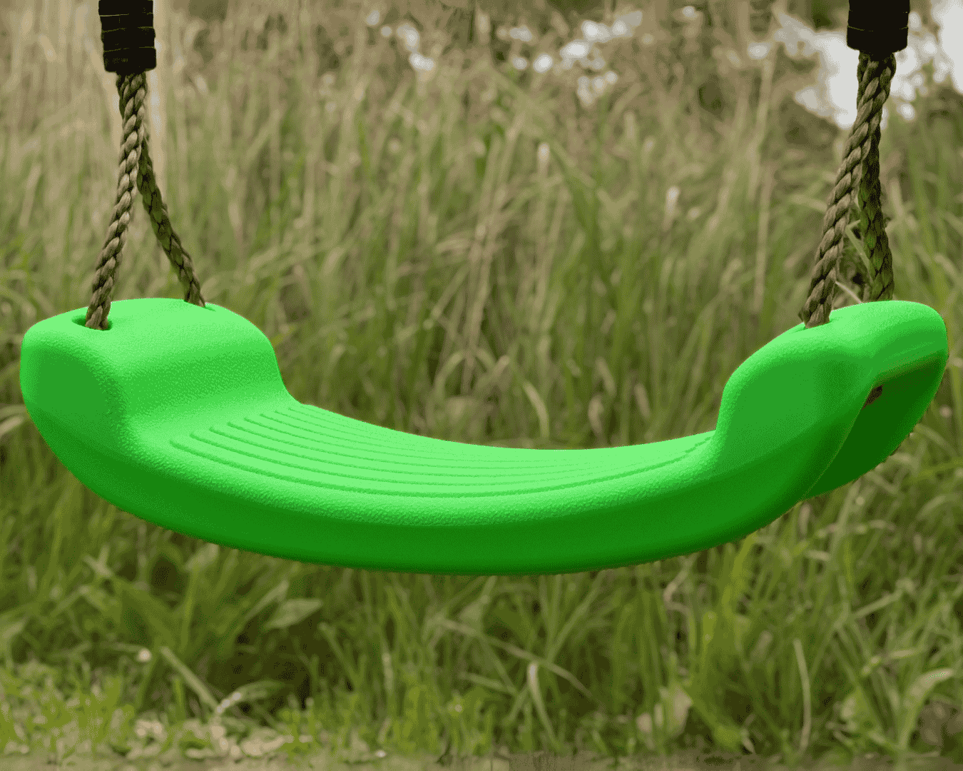 Balançoire de jardin double en graphite + nid de cigogne et balançoire rouge/vert/bleue